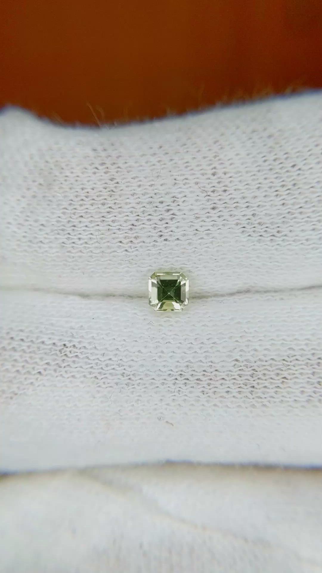 0.29 Ct. Green Sapphire from Ceylon (Sri Lanka) Size Video