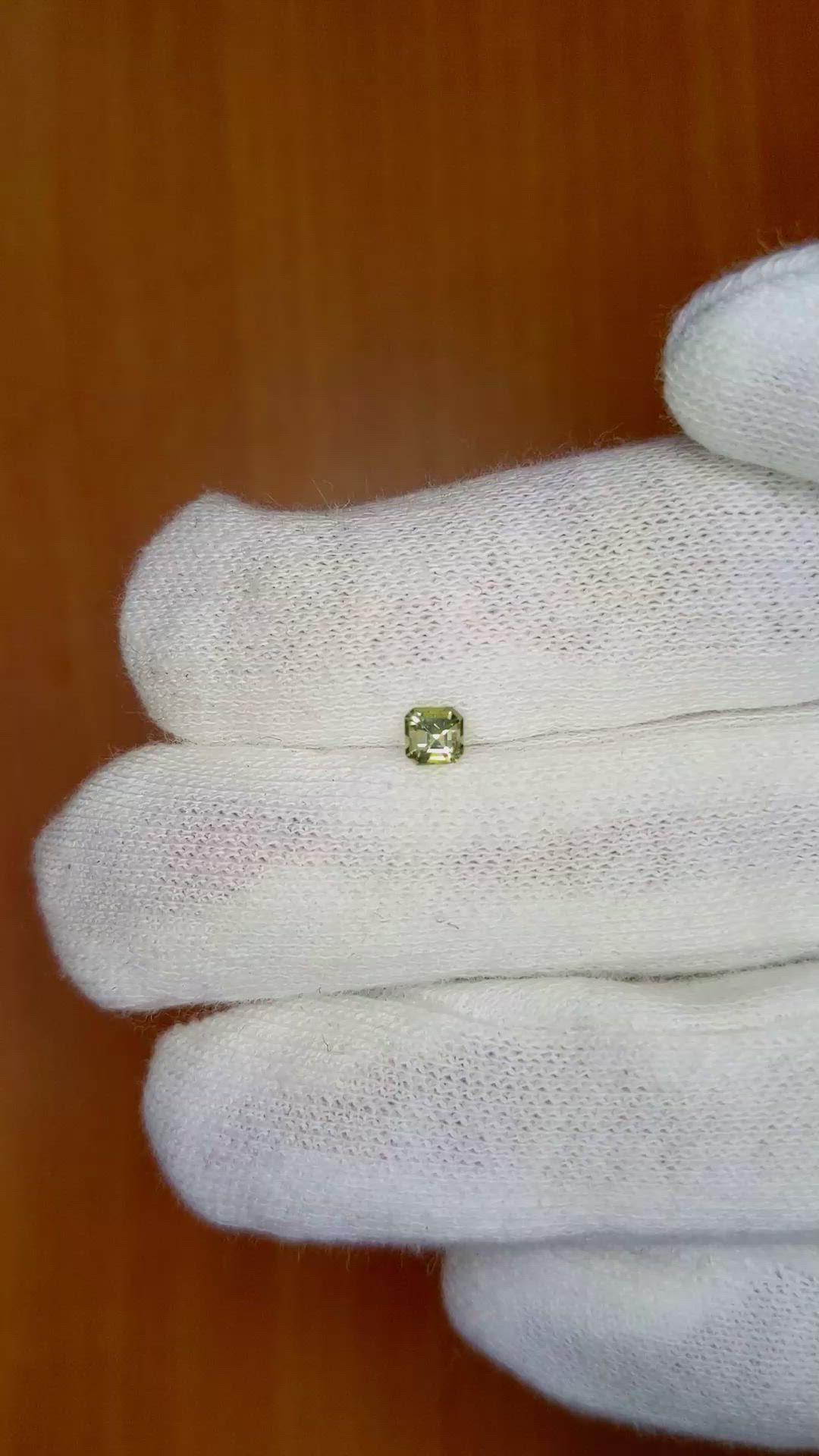 0.29 Ct. Green Sapphire from Ceylon (Sri Lanka) Size Video