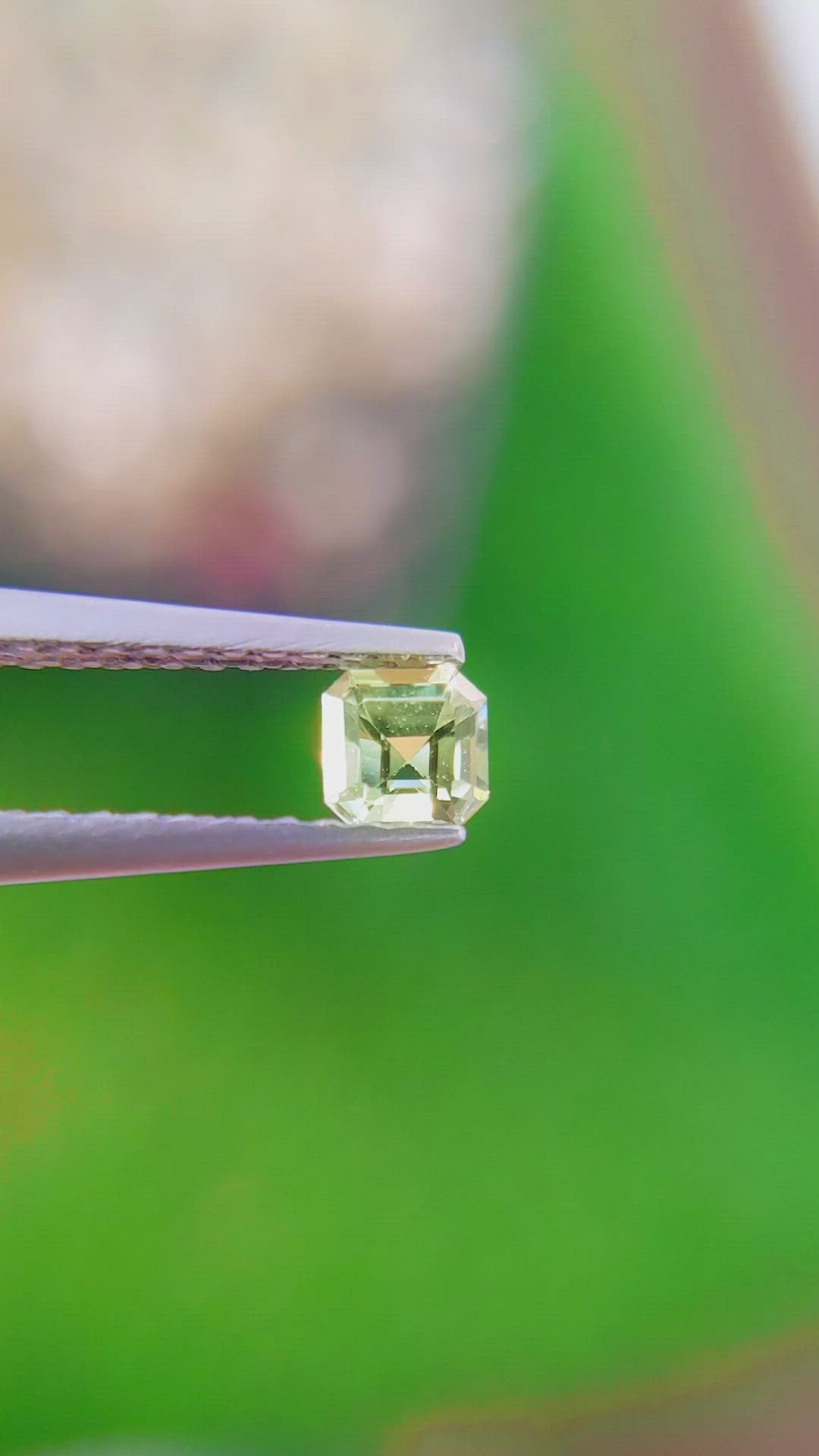0.29 Ct. Green Sapphire from Ceylon (Sri Lanka) Size Video