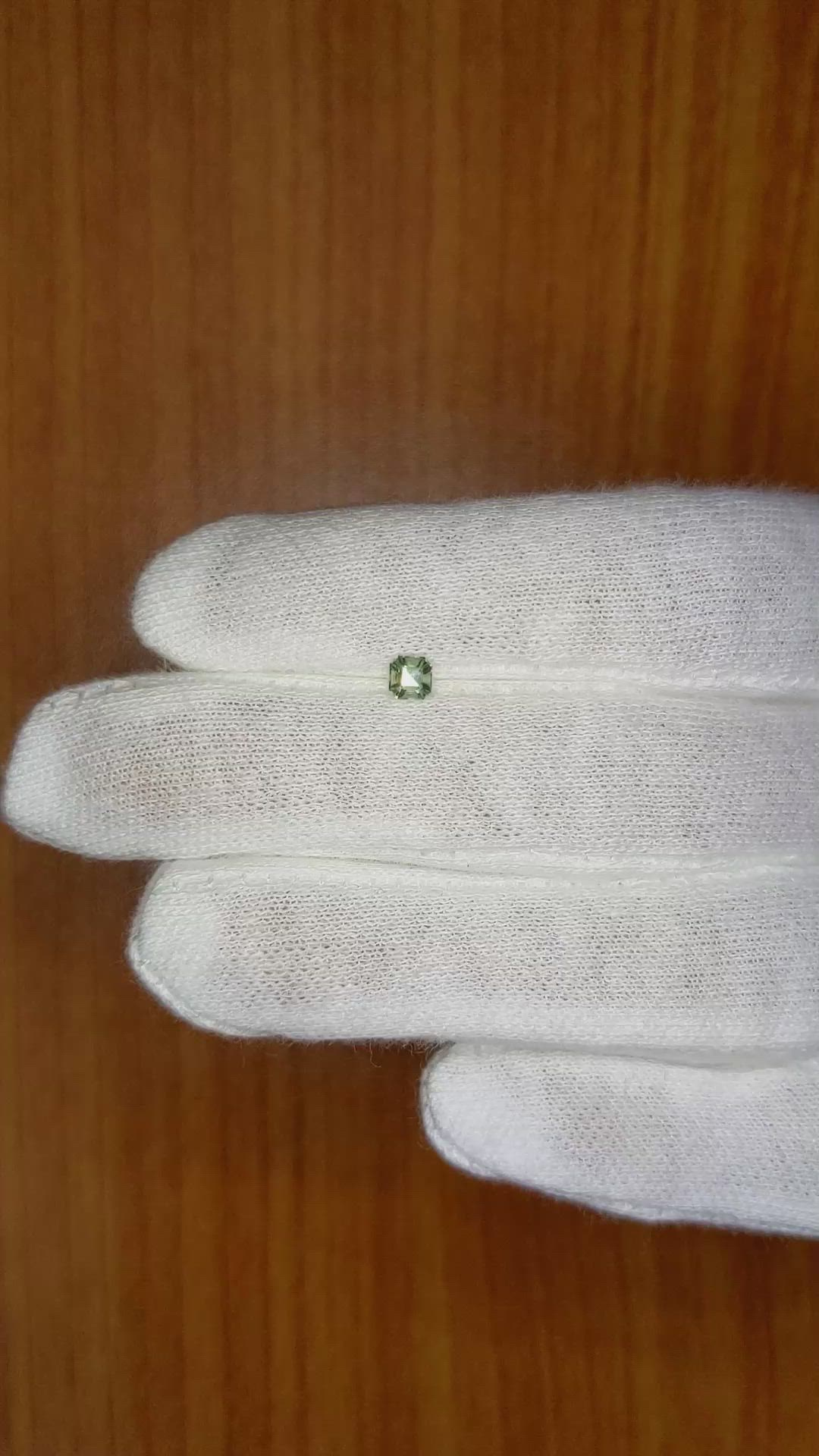 0.29 Ct. Green Sapphire from Ceylon (Sri Lanka) Size Video