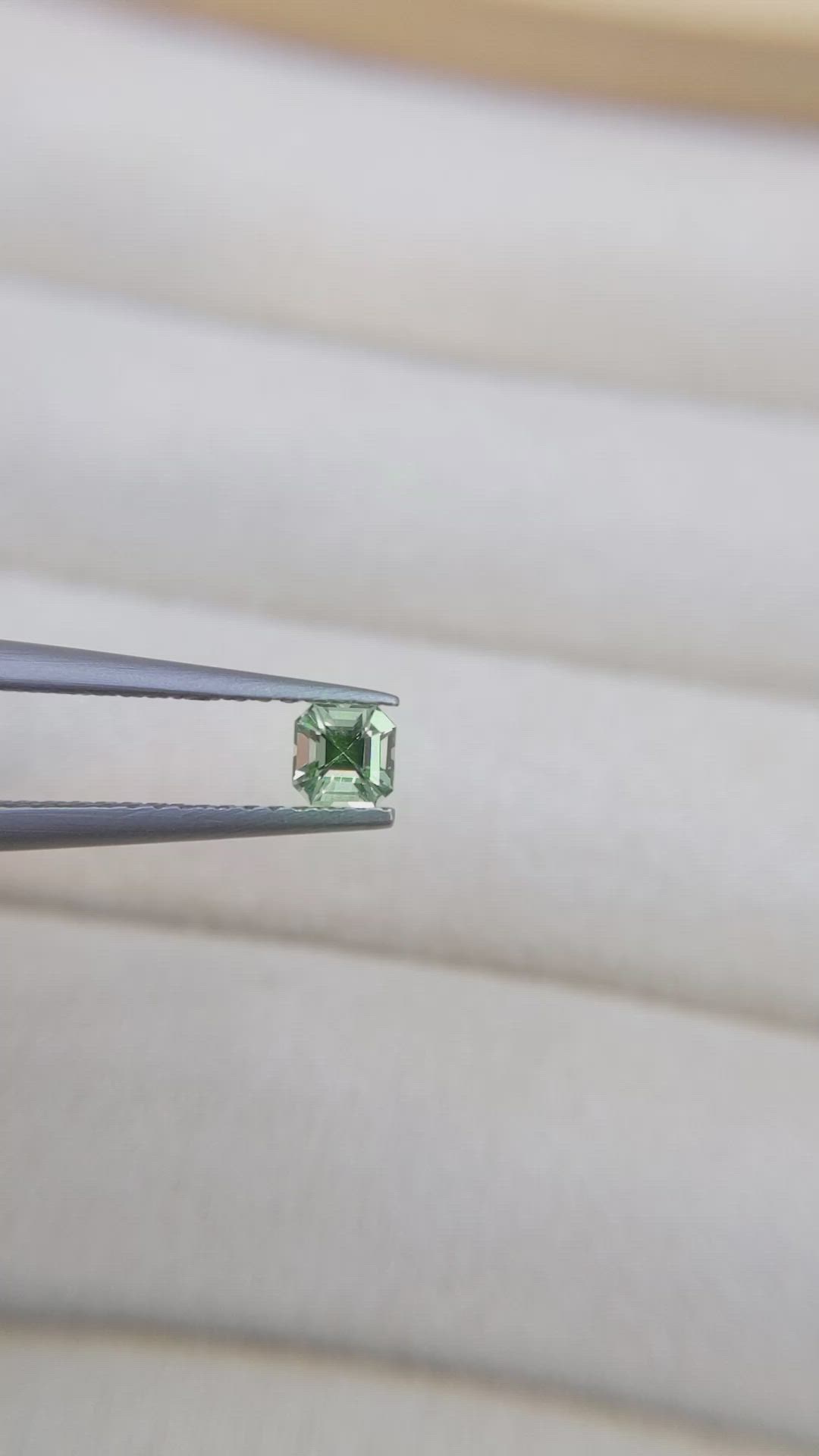 0.29 Ct. Green Sapphire from Ceylon (Sri Lanka) Size Video