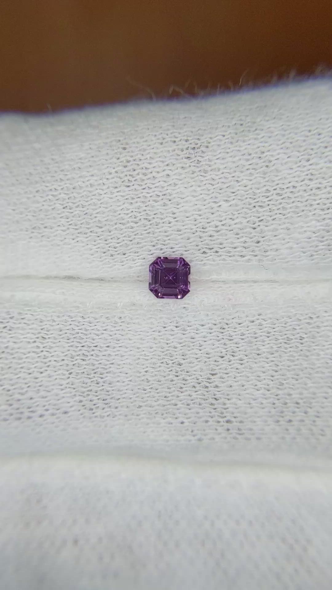 0.26 Ct. Purple Sapphire from Ceylon (Sri Lanka) Size Video