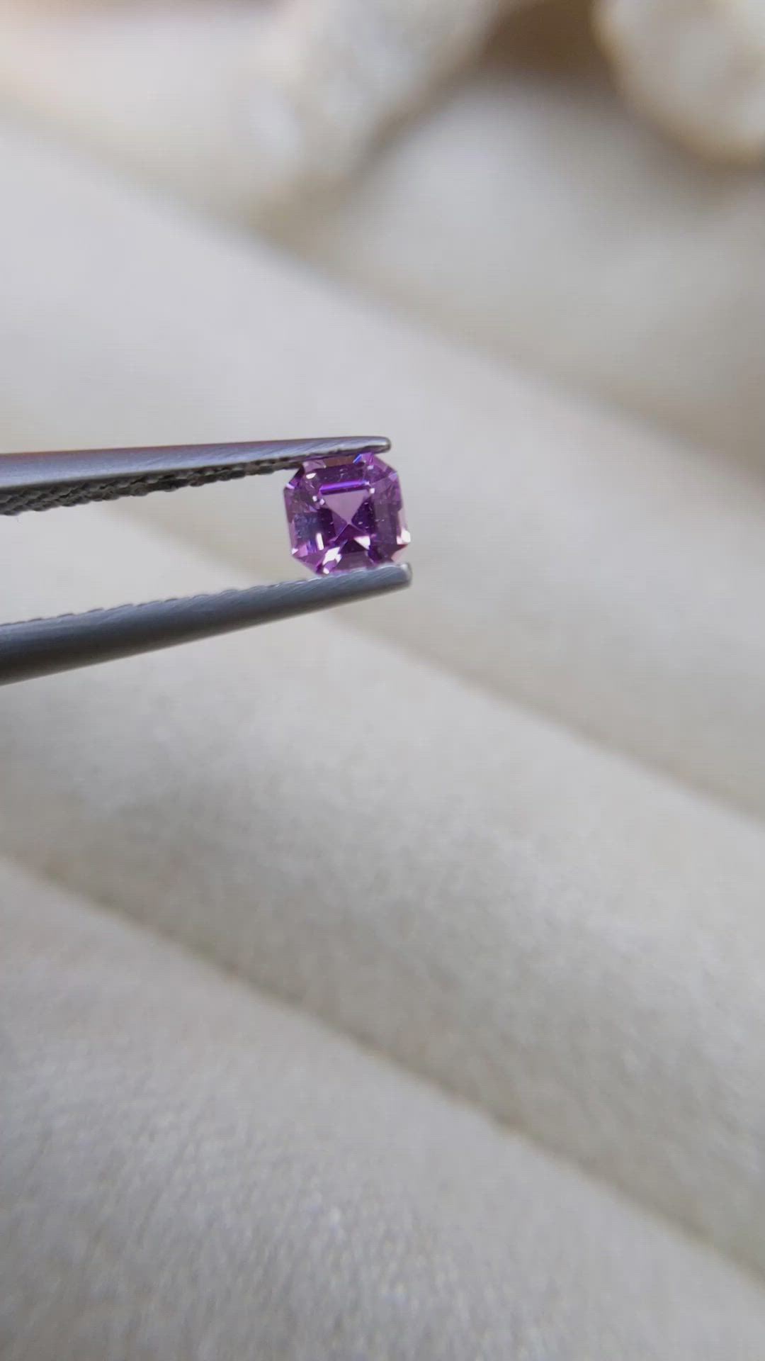 0.26 Ct. Purple Sapphire from Ceylon (Sri Lanka) Size Video