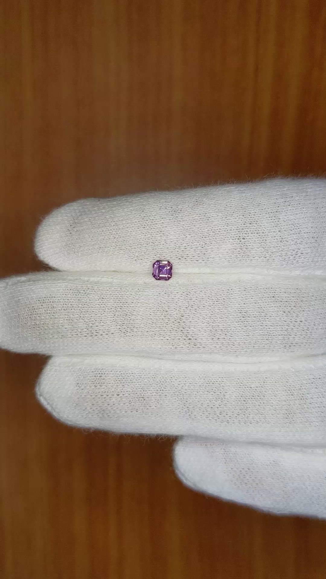 0.26 Ct. Purple Sapphire from Ceylon (Sri Lanka) Size Video