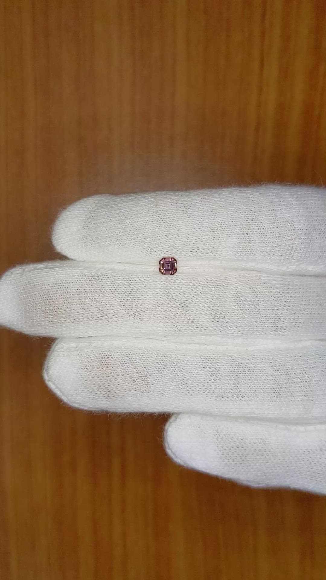 0.27 Ct. Pinkish Brown Sapphire from Ceylon (Sri Lanka) Size Video