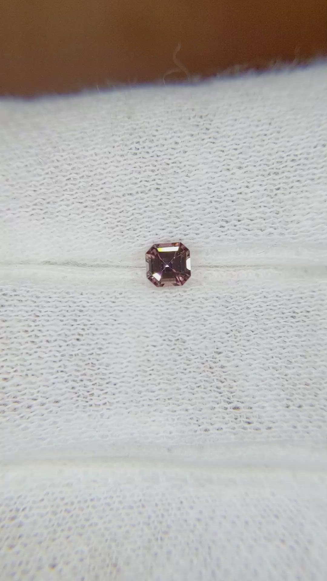 0.27 Ct. Pinkish Brown Sapphire from Ceylon (Sri Lanka) Size Video