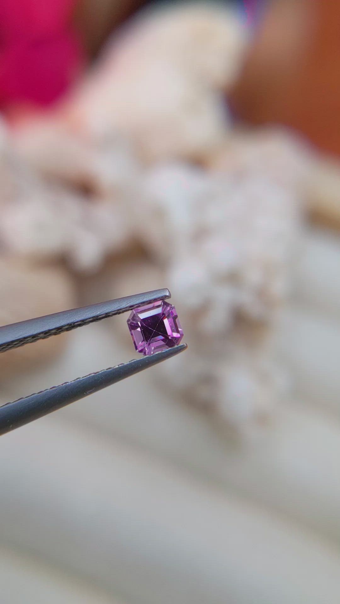 0.27 Ct. Purple Sapphire from Ceylon (Sri Lanka) Size Video