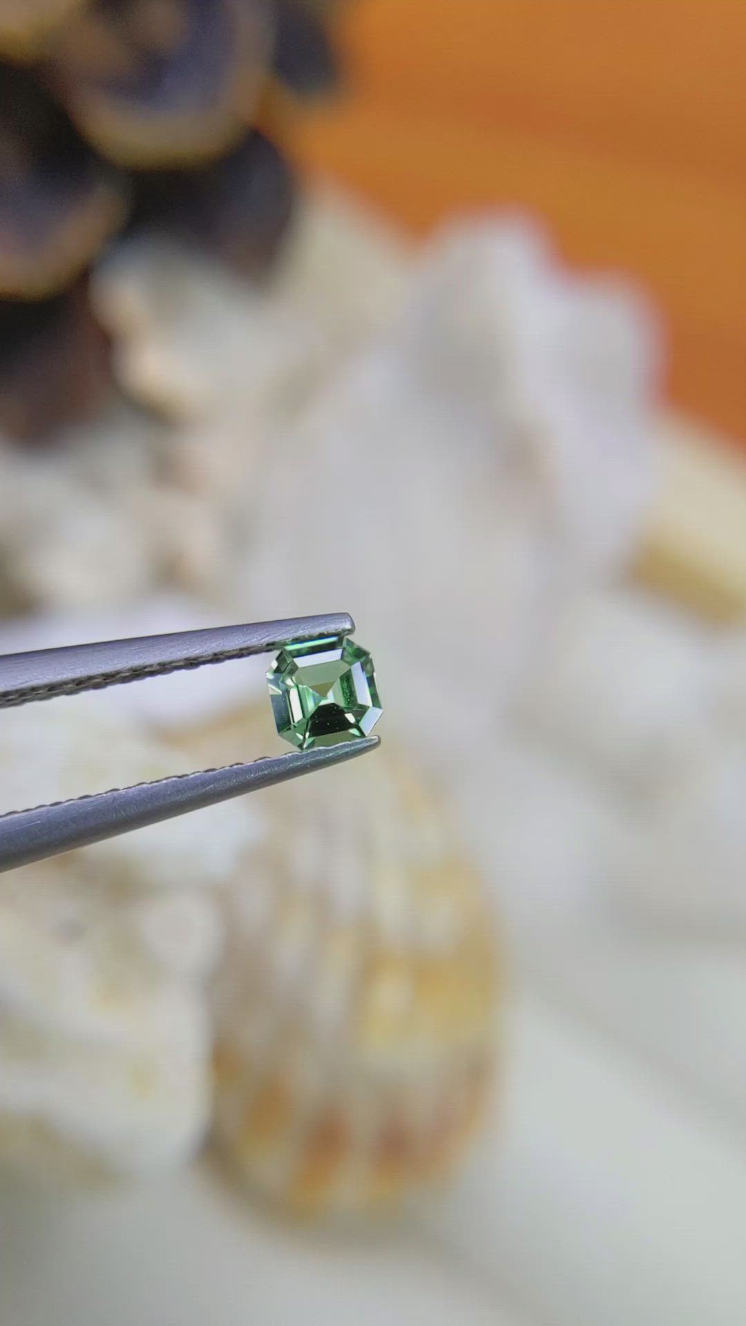 0.20 Ct. Green Sapphire from Ceylon (Sri Lanka) Size Video