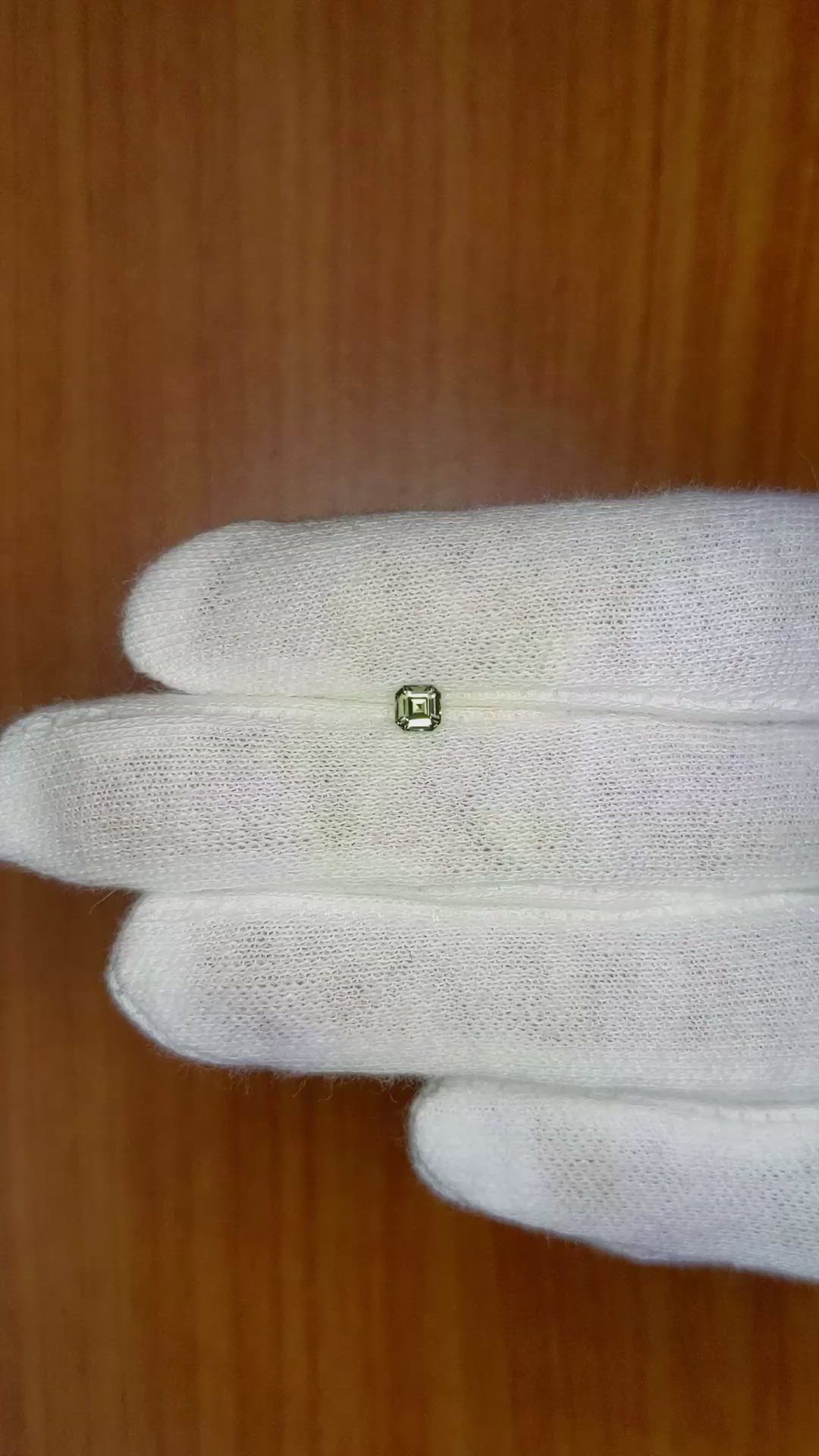 0.28 Ct. Green Sapphire from Ceylon (Sri Lanka) Size Video