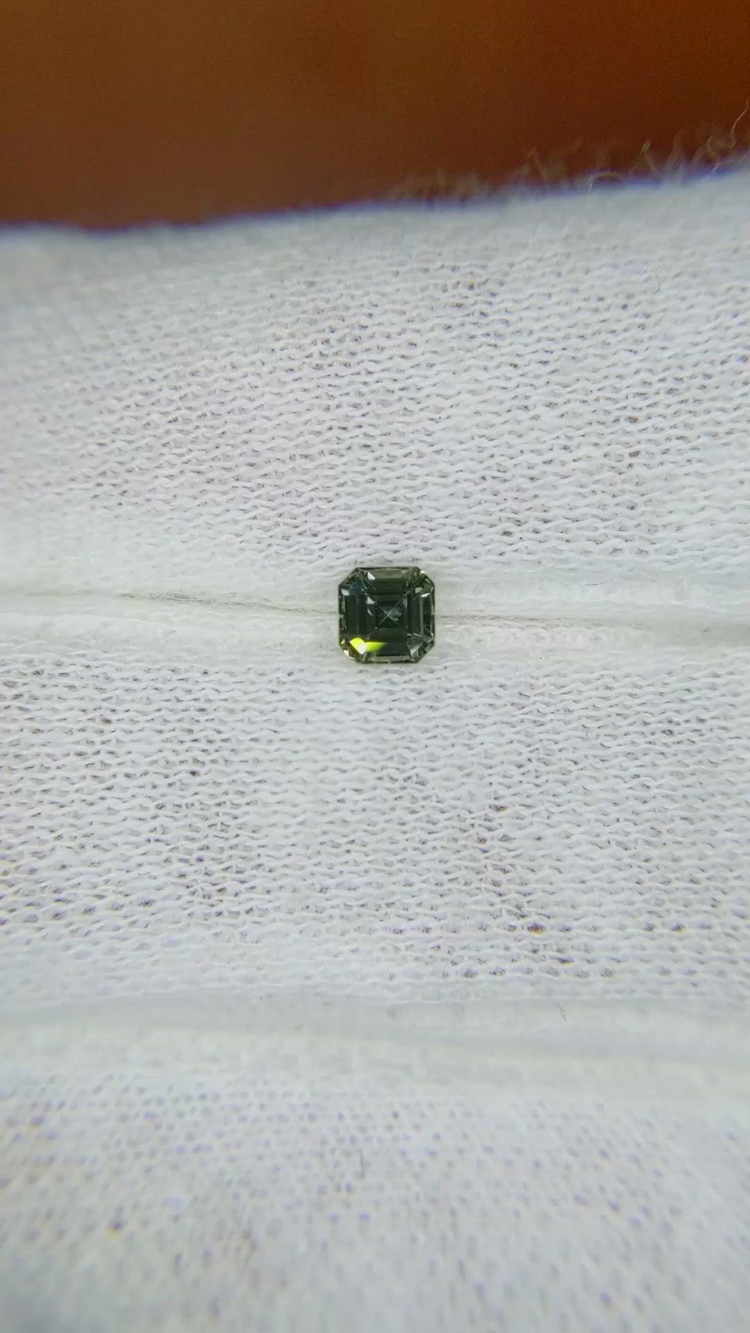 0.28 Ct. Green Sapphire from Ceylon (Sri Lanka) Size Video