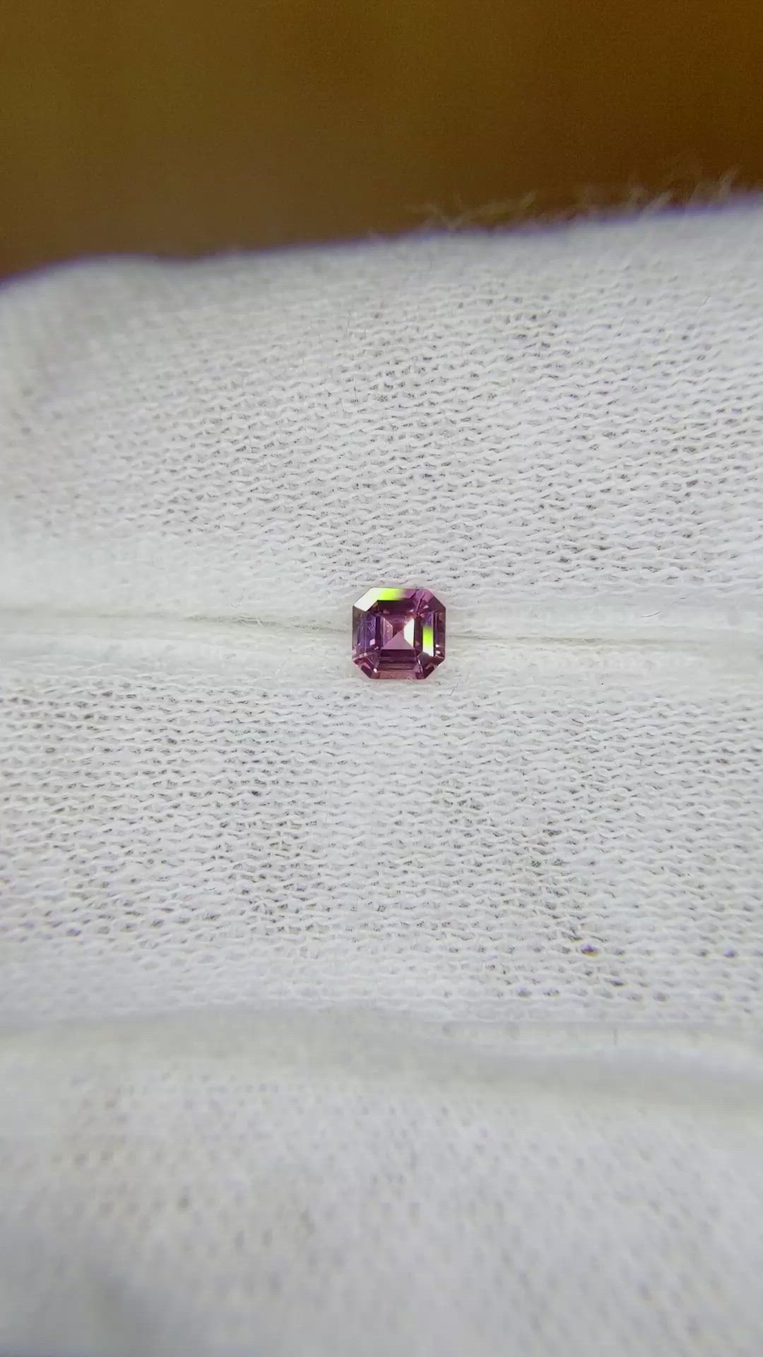 0.19 Ct. Pinkish Purple Sapphire from Ceylon (Sri Lanka) Size Video