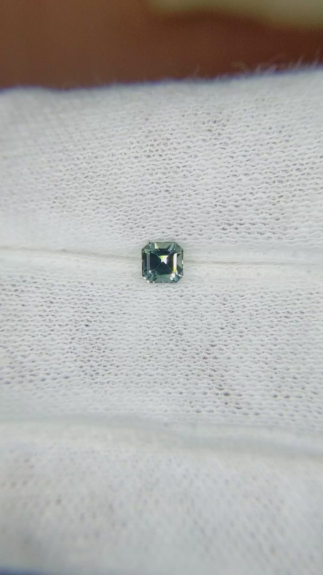 0.32 Ct. Bluish Green Sapphire from Ceylon (Sri Lanka) Size Video