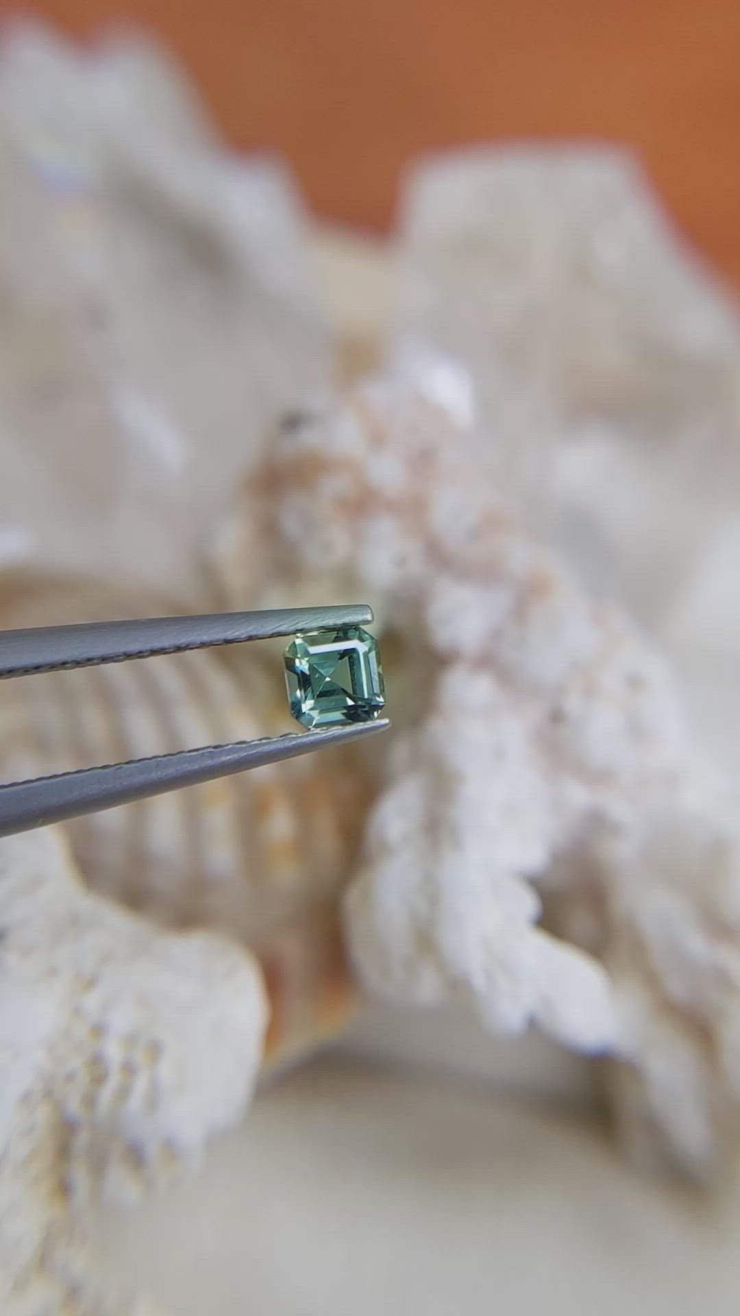 0.32 Ct. Bluish Green Sapphire from Ceylon (Sri Lanka) Size Video