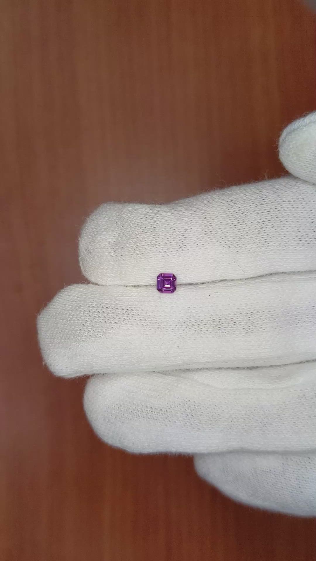 0.23 Ct. Purple Sapphire from Ceylon (Sri Lanka) Size Video