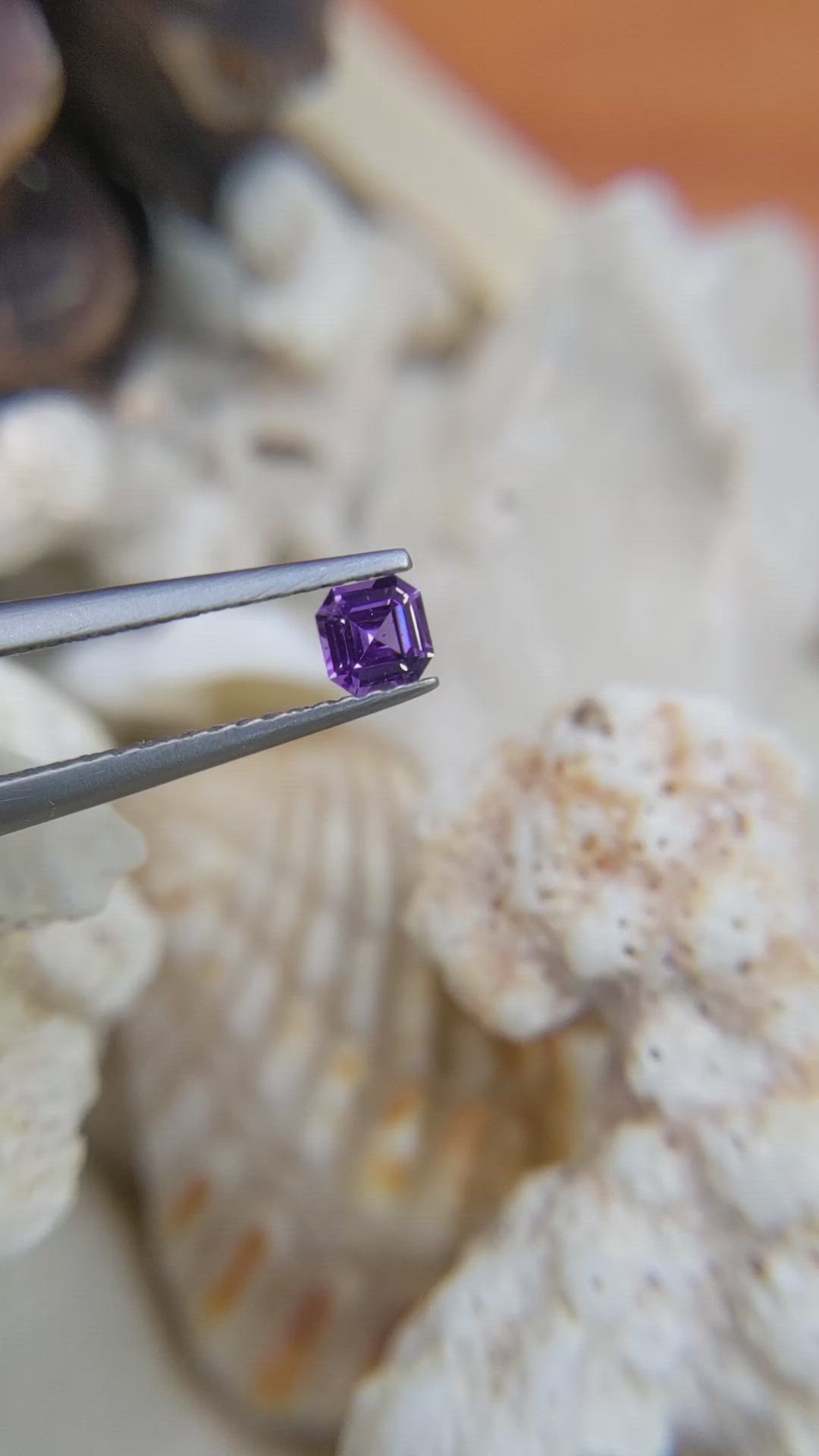0.23 Ct. Purple Sapphire from Ceylon (Sri Lanka) Size Video