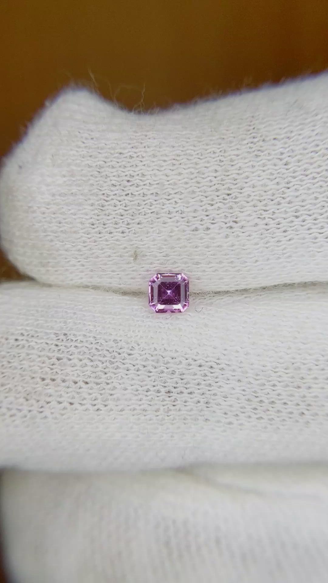0.26 Ct. Pinkish Purple Sapphire from Ceylon (Sri Lanka) Size Video