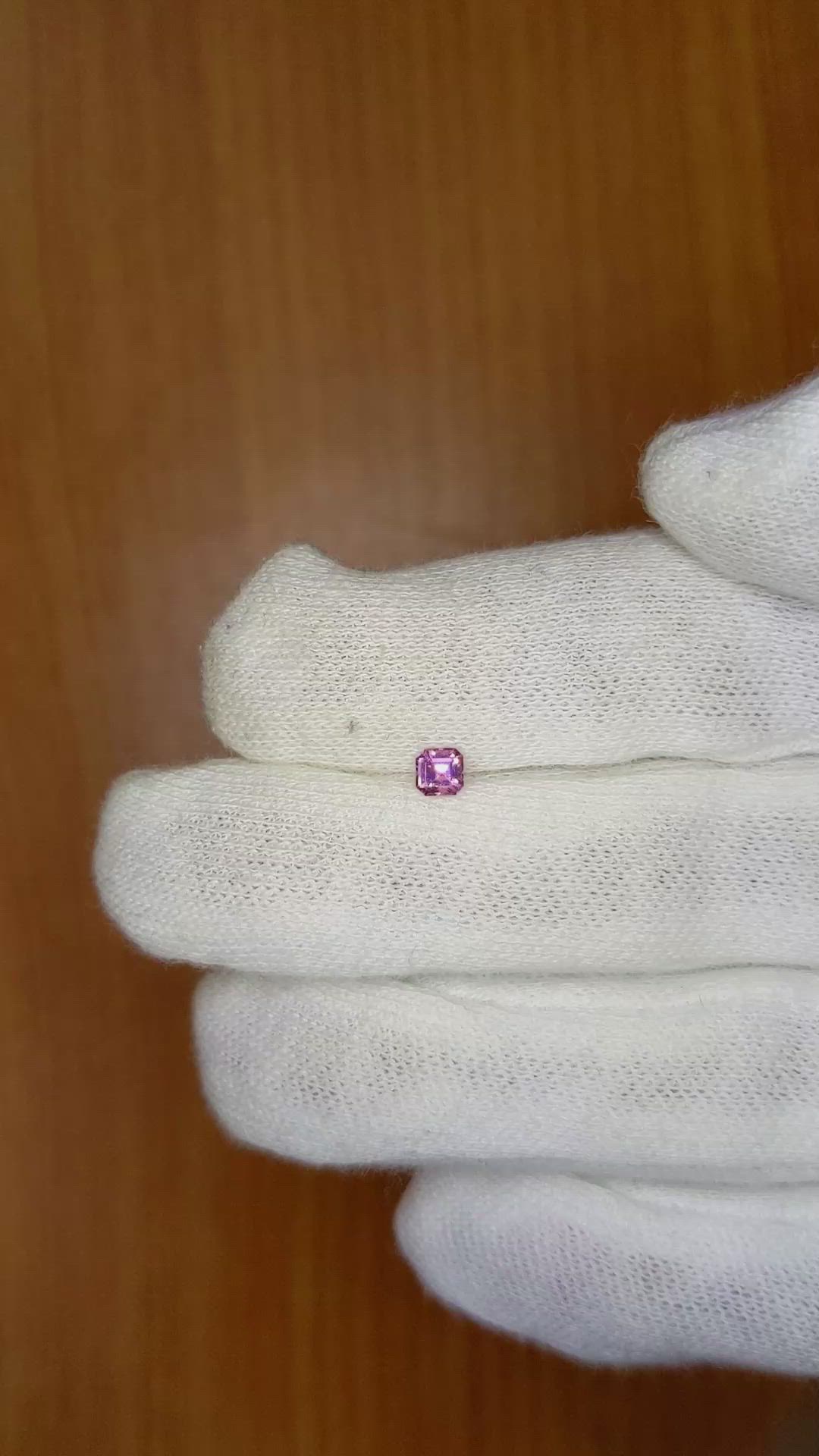 0.26 Ct. Pinkish Purple Sapphire from Ceylon (Sri Lanka) Size Video