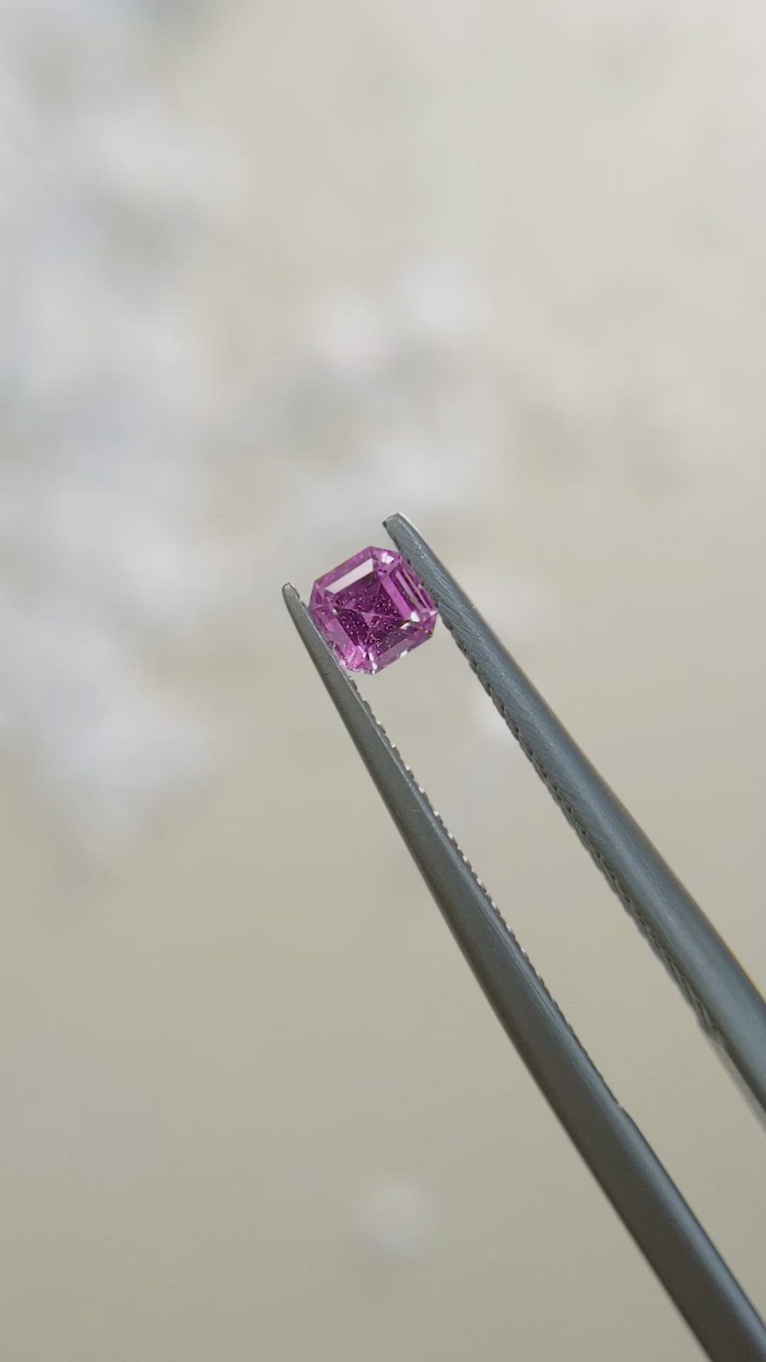 0.26 Ct. Pinkish Purple Sapphire from Ceylon (Sri Lanka) Size Video