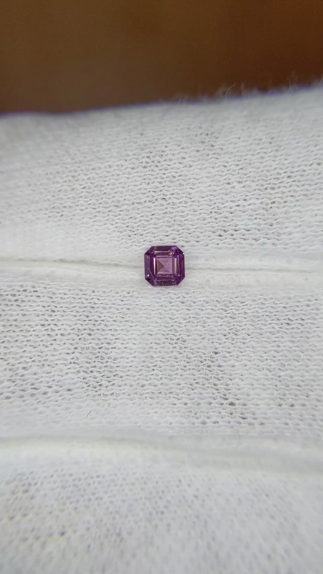 0.19 Ct. Purple Sapphire from Ceylon (Sri Lanka) Size Video