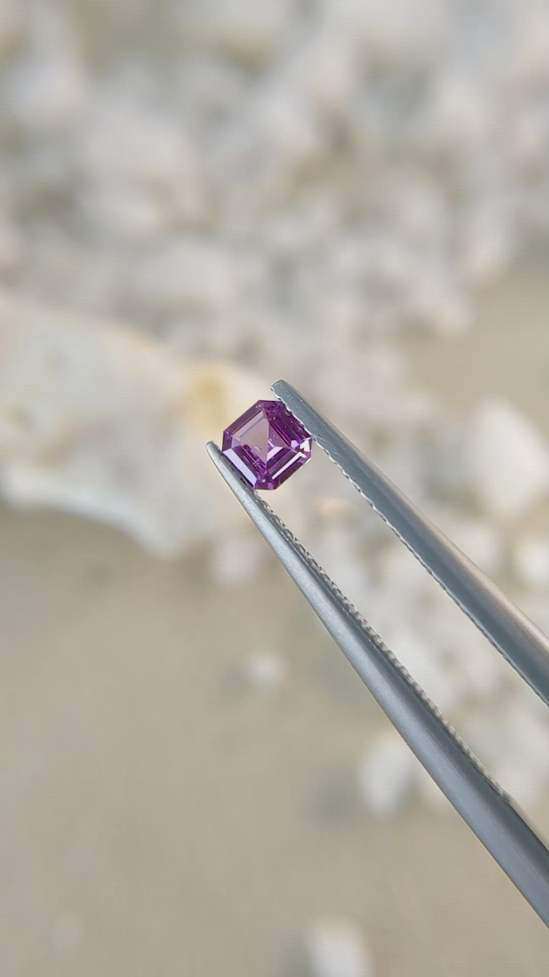0.19 Ct. Purple Sapphire from Ceylon (Sri Lanka) Size Video