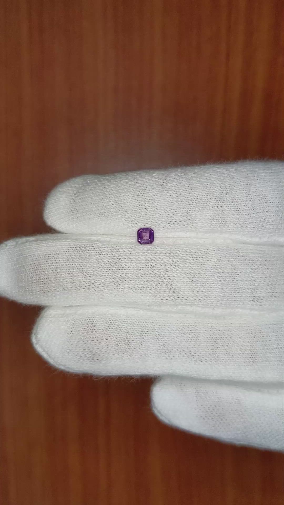 0.19 Ct. Purple Sapphire from Ceylon (Sri Lanka) Size Video
