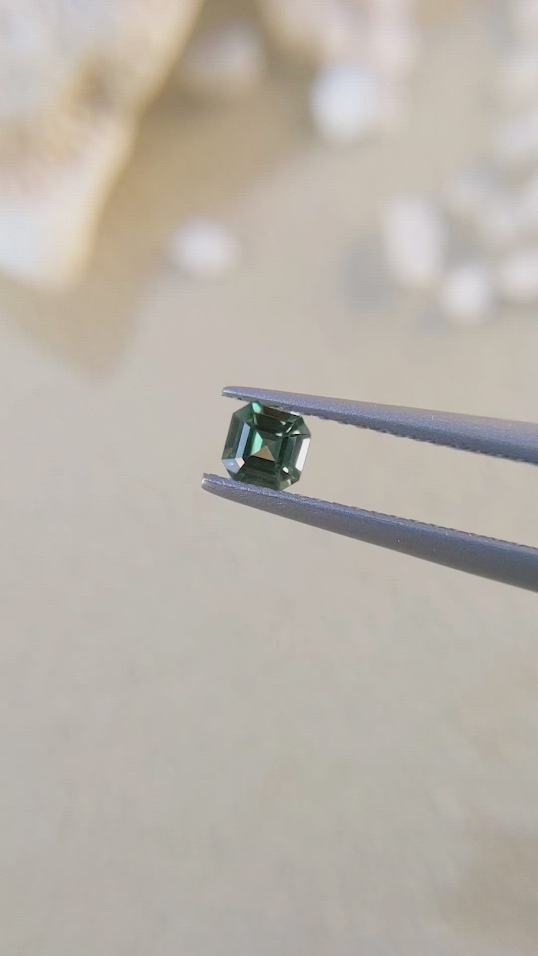 0.23 Ct. Green Sapphire from Ceylon (Sri Lanka) Size Video