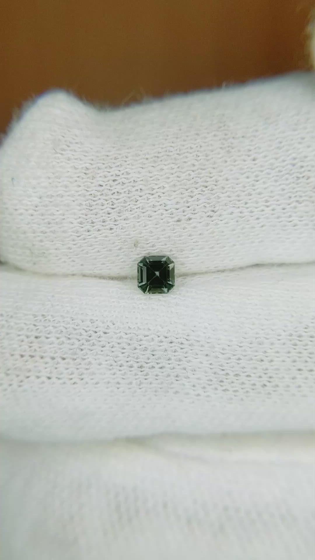 0.28 Ct. Green Sapphire from Ceylon (Sri Lanka) Size Video