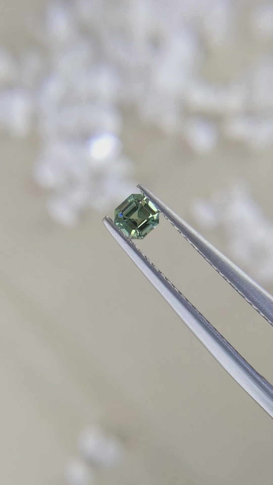 0.26 Ct. Green Sapphire from Ceylon (Sri Lanka) Size Video