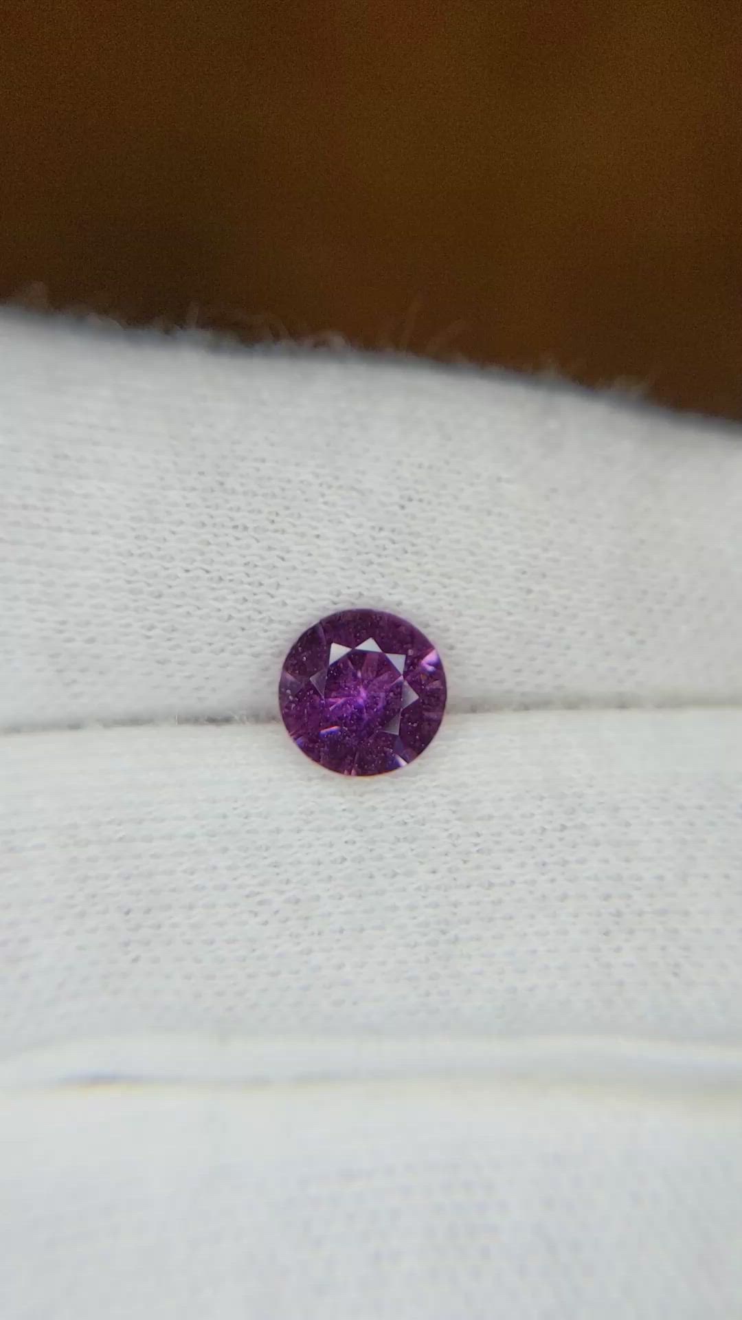 1.38 Ct. Pinkish Purple Sapphire from Madagascar Size Video