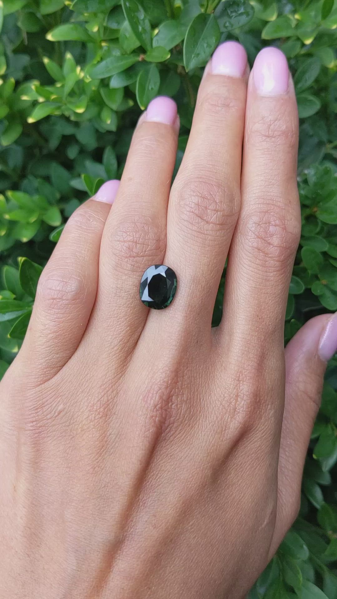 3.61 Ct. Bluish Green Sapphire from Ceylon (Sri Lanka) Size Video
