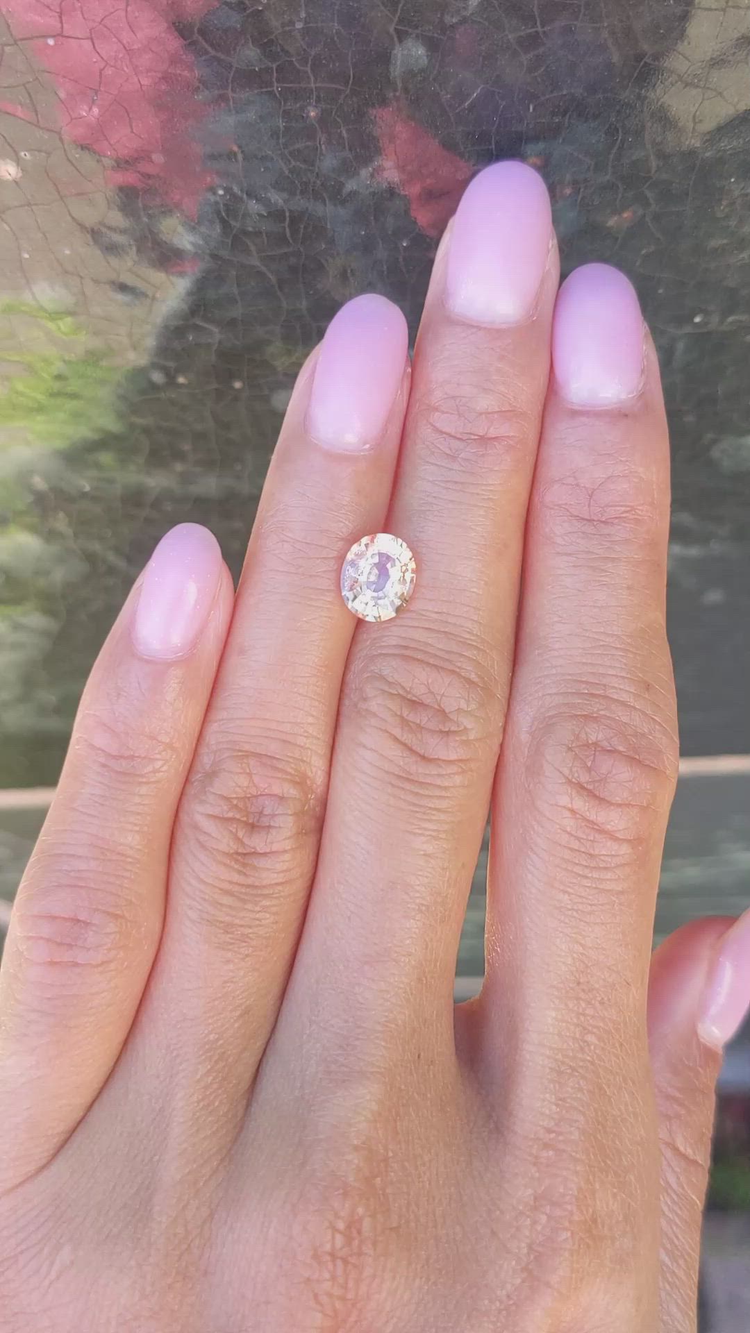 2.04 Ct. Peach Sapphire from Ceylon (Sri Lanka) Size Video