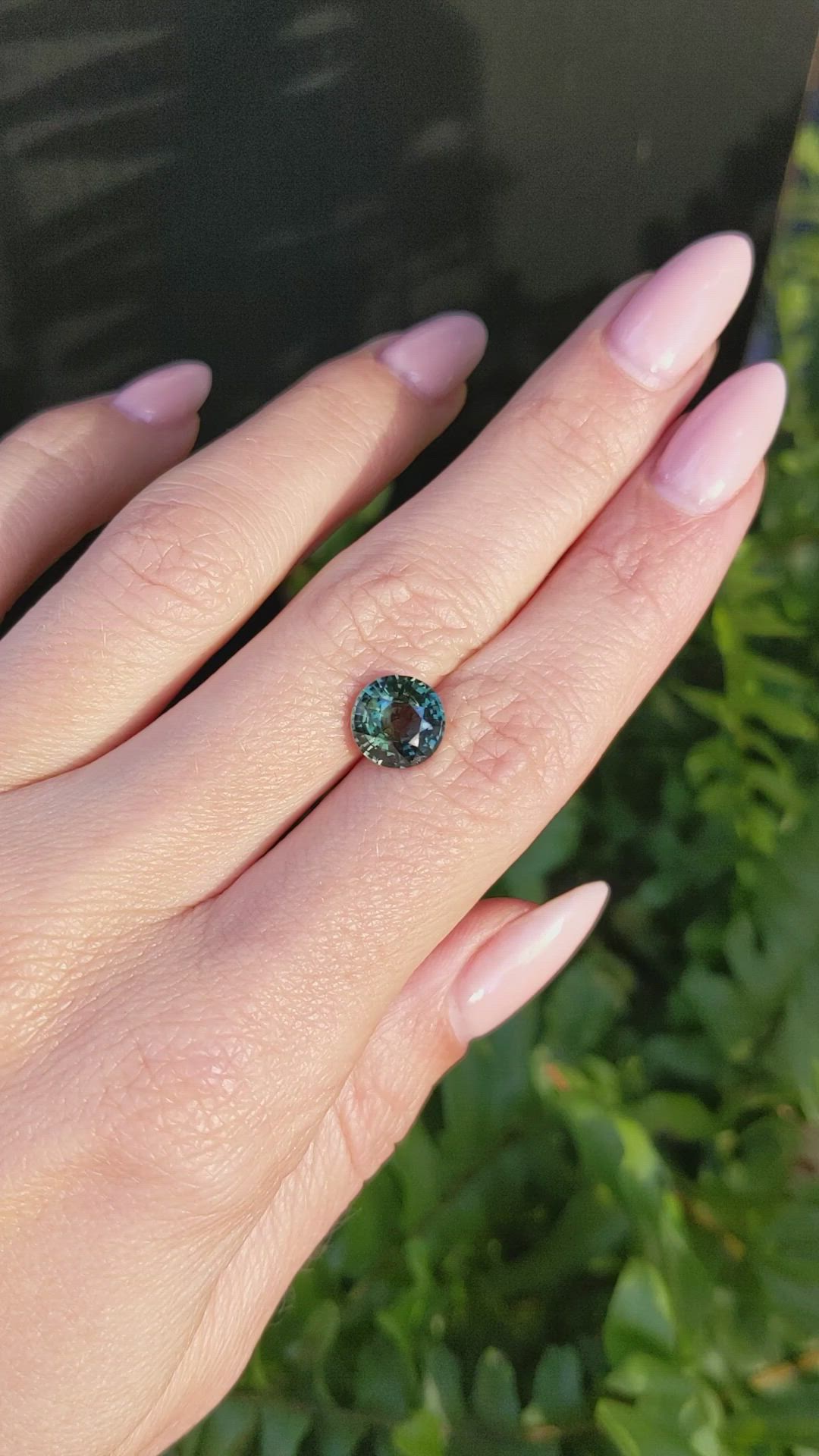 3.03 Ct. Bluish Green Sapphire from Ceylon (Sri Lanka) Size Video