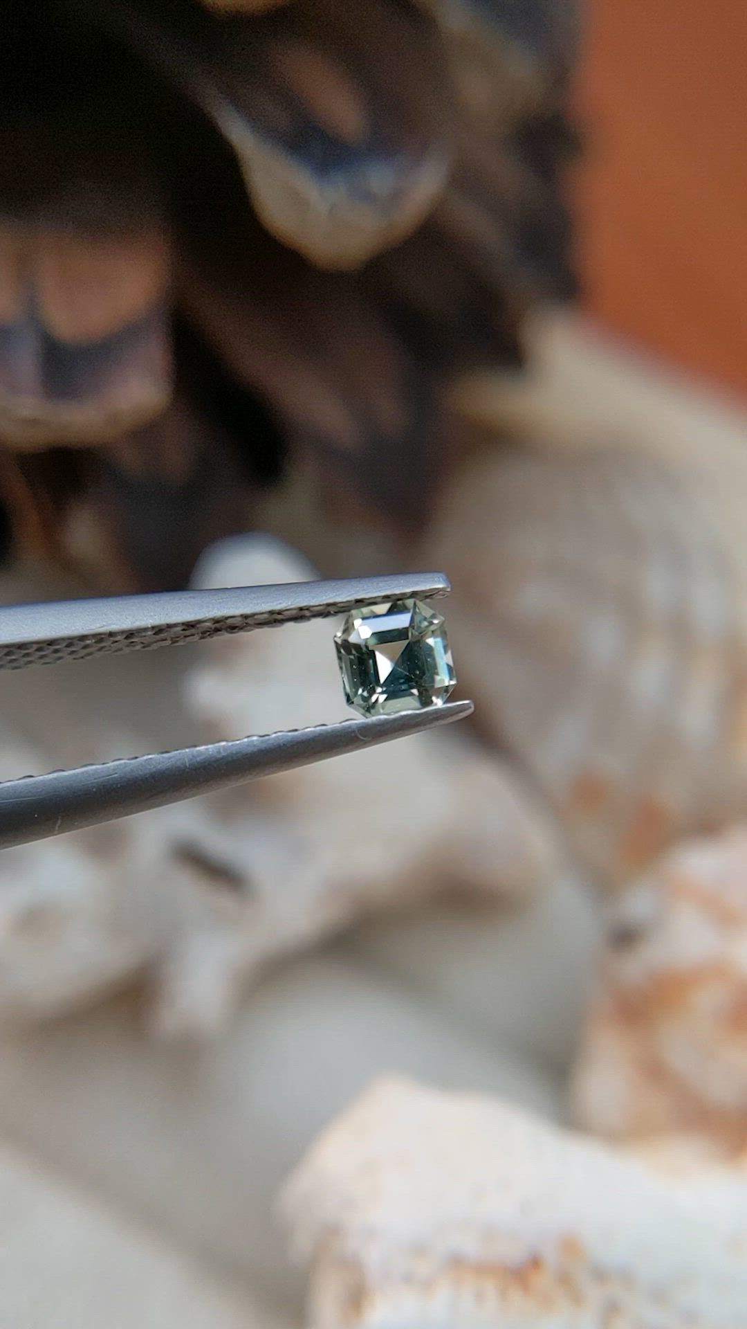 0.25 Ct. Green Sapphire from Ceylon (Sri Lanka) Size Video
