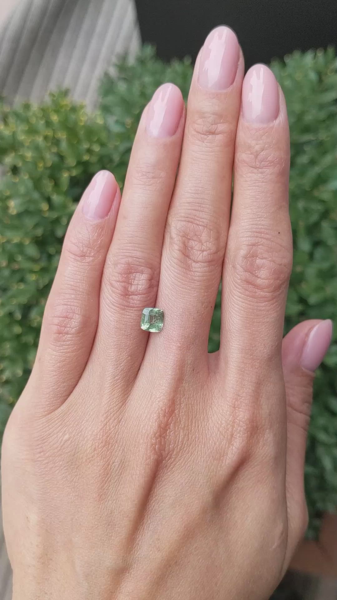 1.26 Ct. Green Sapphire from Ceylon (Sri Lanka) Size Video