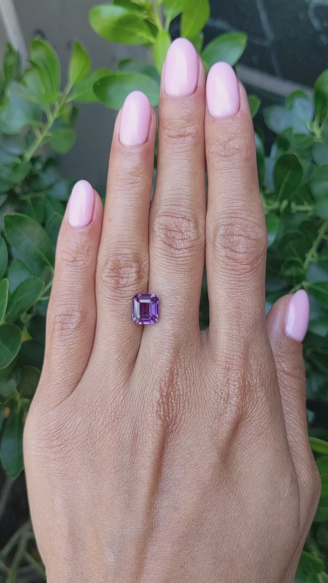 3.57 Ct. Purple Sapphire from Ceylon (Sri Lanka) Size Video