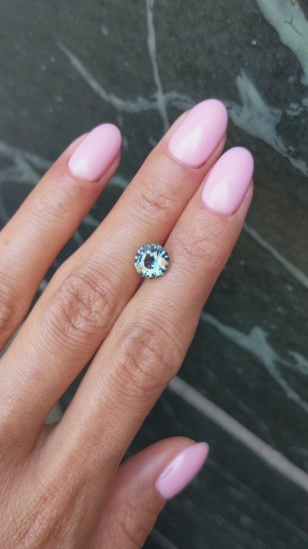 2.05 Ct. Bluish Green Sapphire from Ceylon (Sri Lanka) Size Video