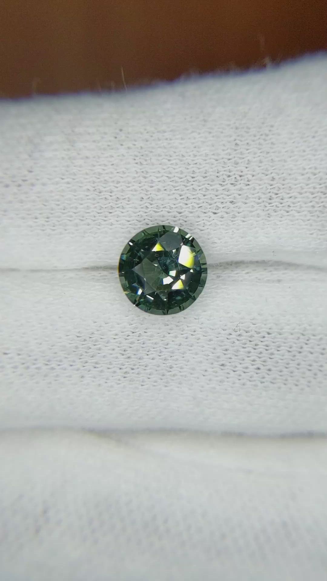 2.05 Ct. Bluish Green Sapphire from Ceylon (Sri Lanka) Size Video