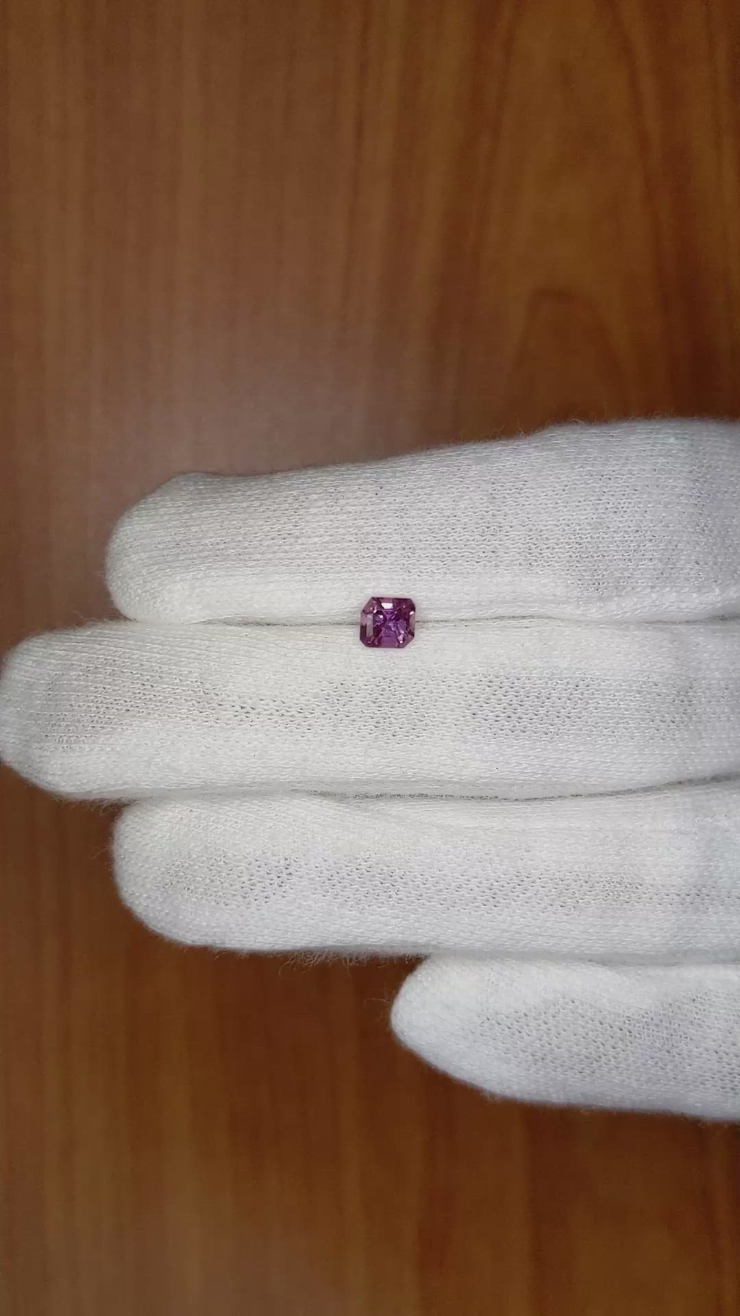 0.59 Ct. Pinkish Purple Sapphire from Ceylon (Sri Lanka) Size Video