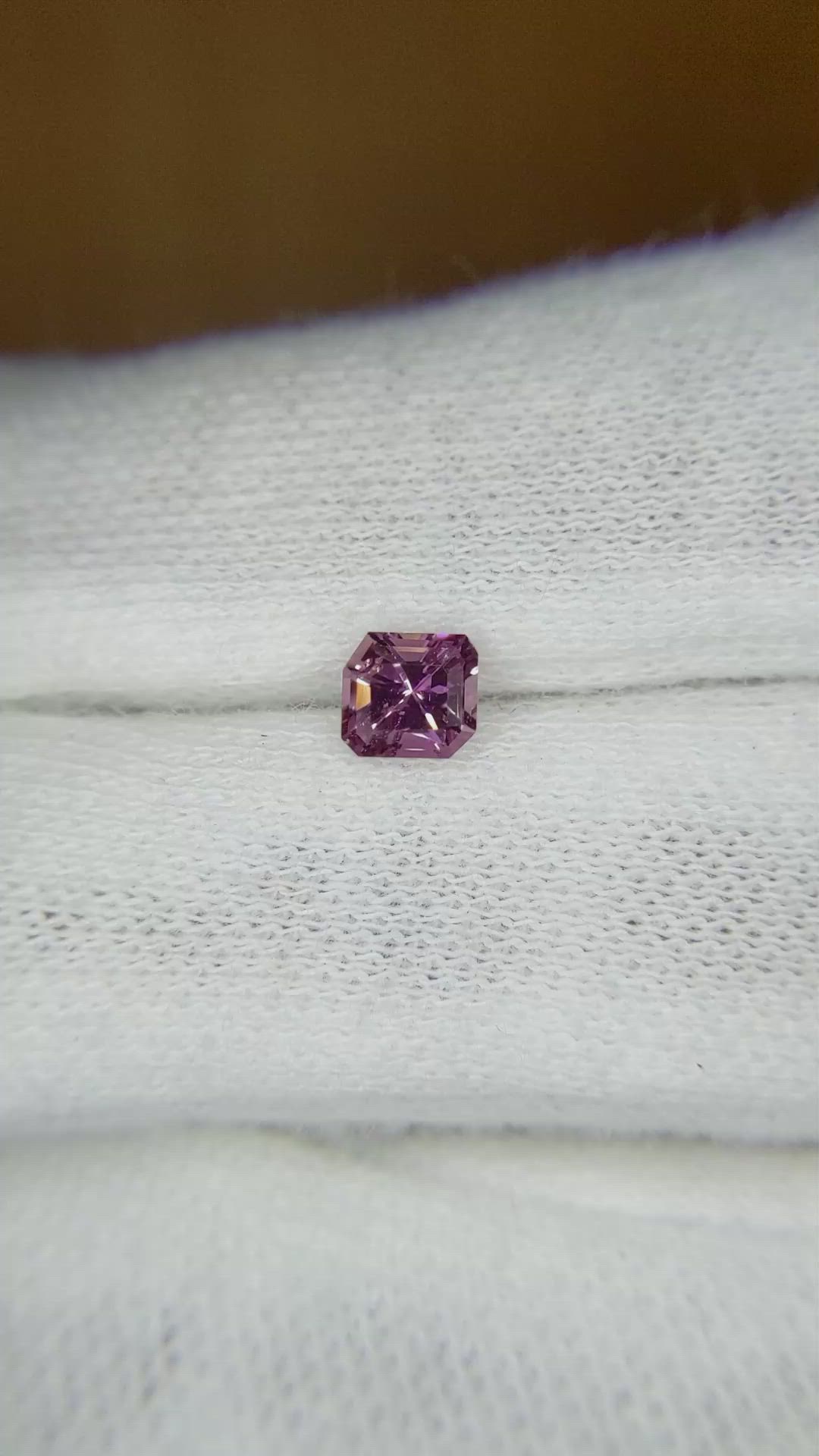 0.59 Ct. Pinkish Purple Sapphire from Ceylon (Sri Lanka) Size Video