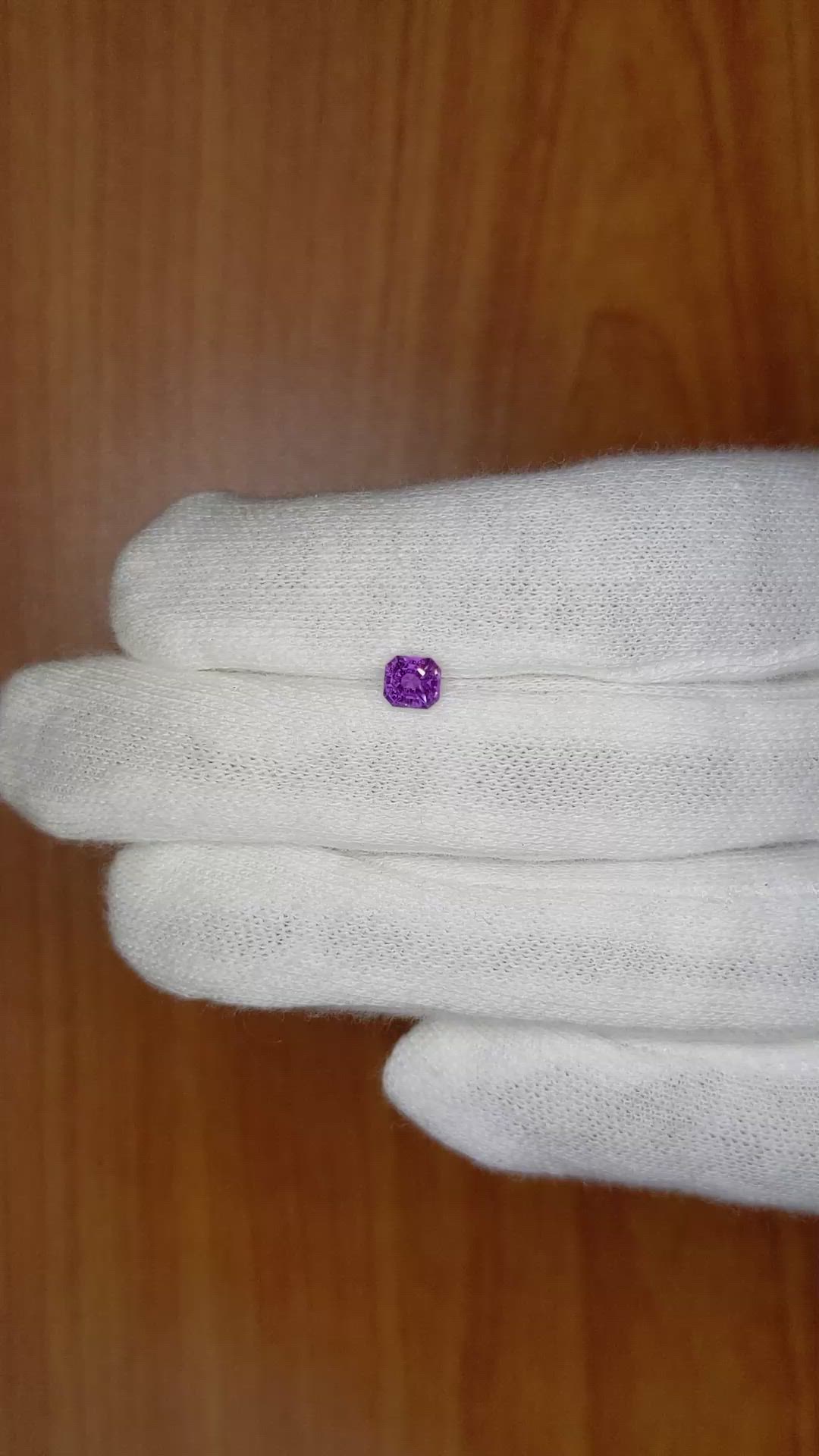 0.72 Ct. Purple Sapphire from Ceylon (Sri Lanka) Size Video