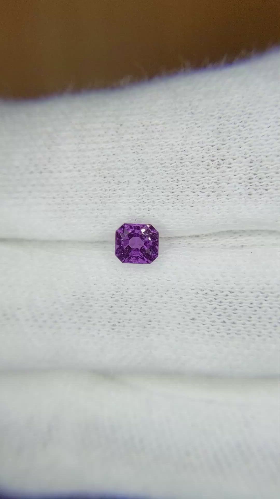 0.72 Ct. Purple Sapphire from Ceylon (Sri Lanka) Size Video