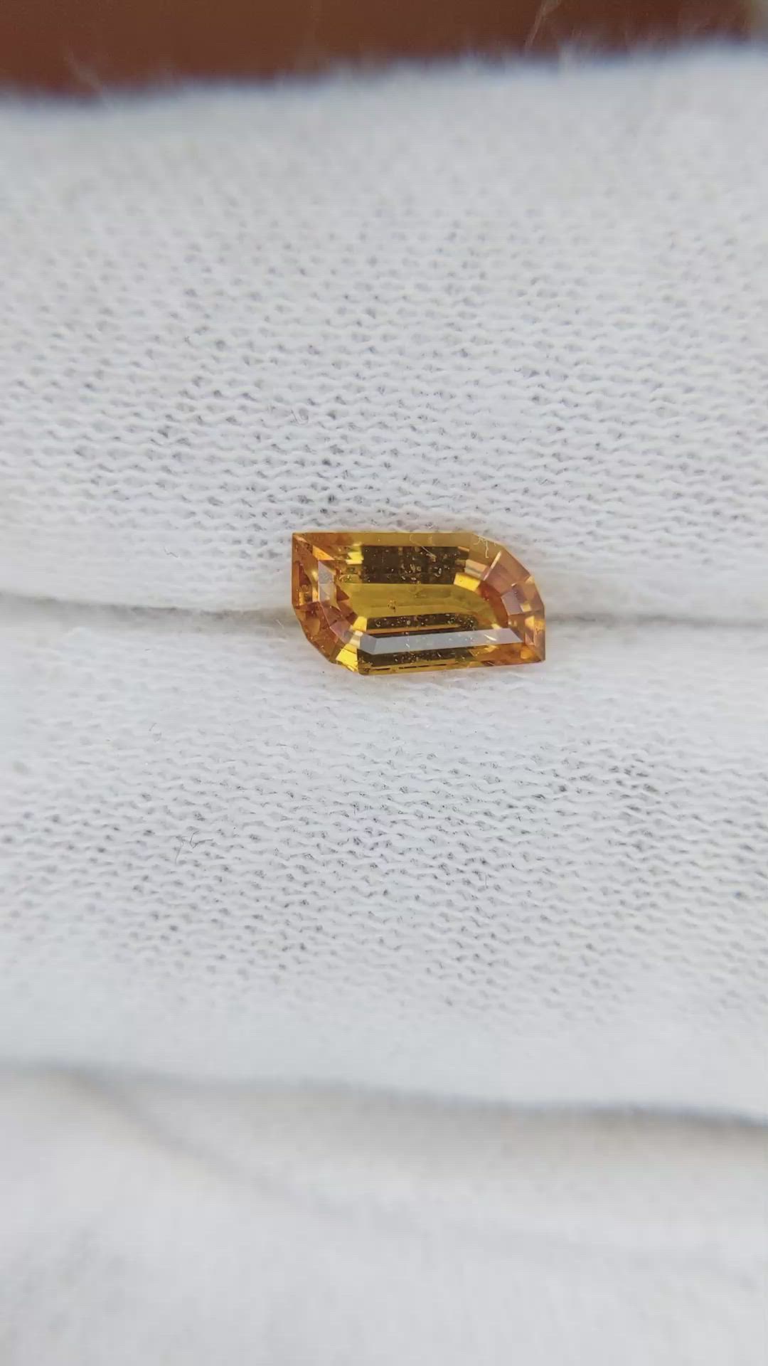 1.18 Ct. Orange Sapphire from Ceylon (Sri Lanka) Size Video