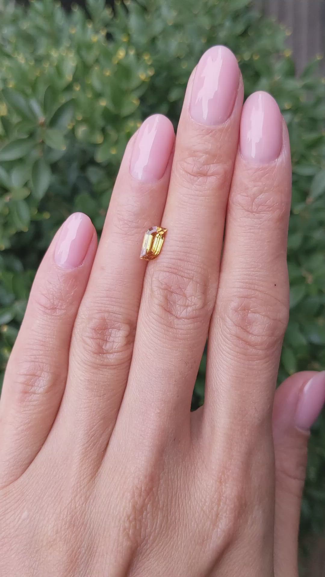 1.18 Ct. Orange Sapphire from Ceylon (Sri Lanka) Size Video