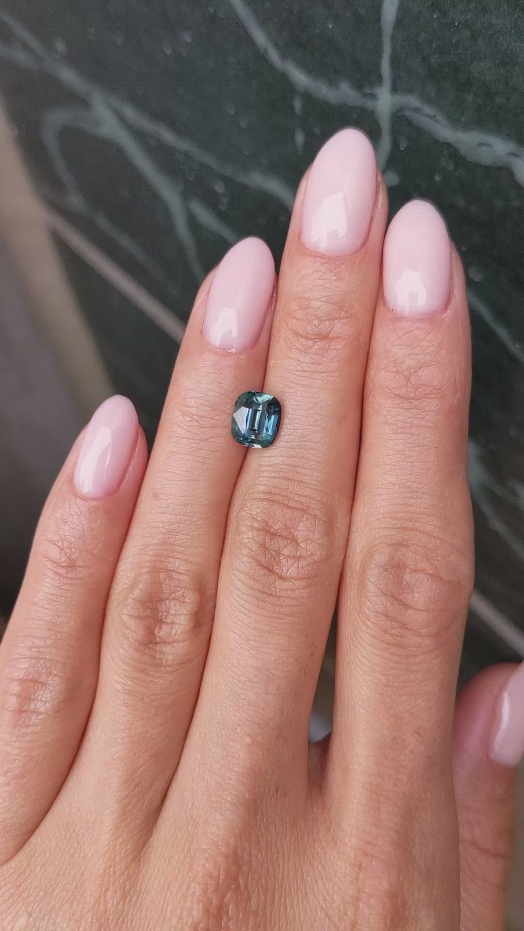 2.02 Ct. Greenish Blue Sapphire from Ceylon (Sri Lanka) Size Video