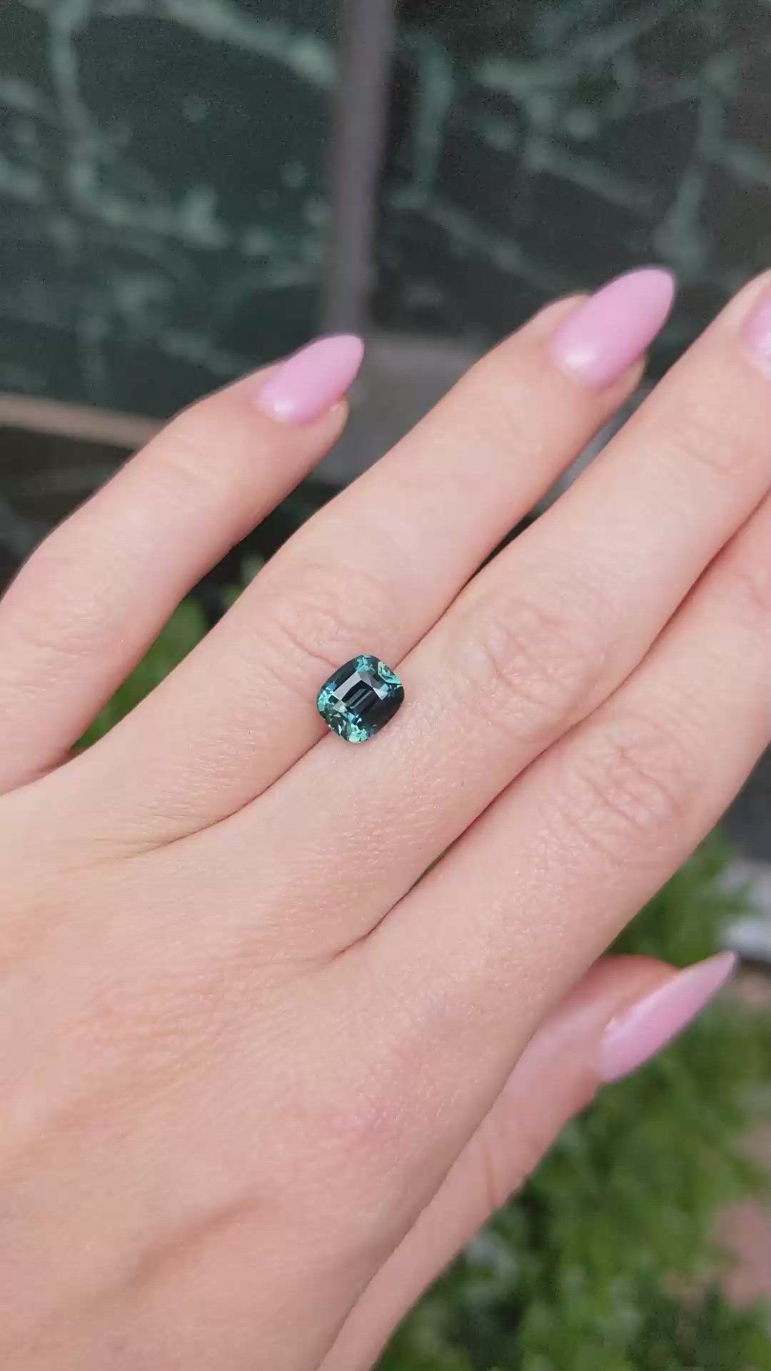 2.02 Ct. Greenish Blue Sapphire from Ceylon (Sri Lanka) Size Video