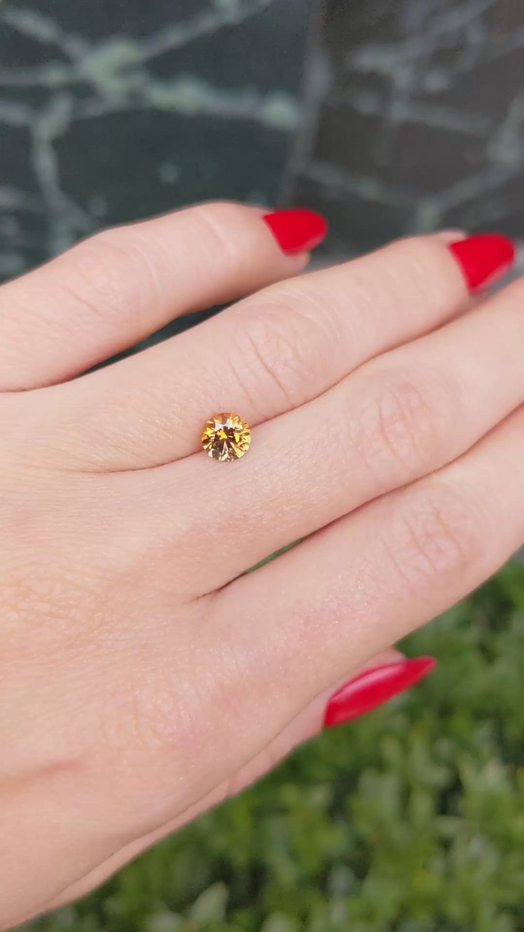 0.84 Ct. Orange Sapphire from Montana Size Video