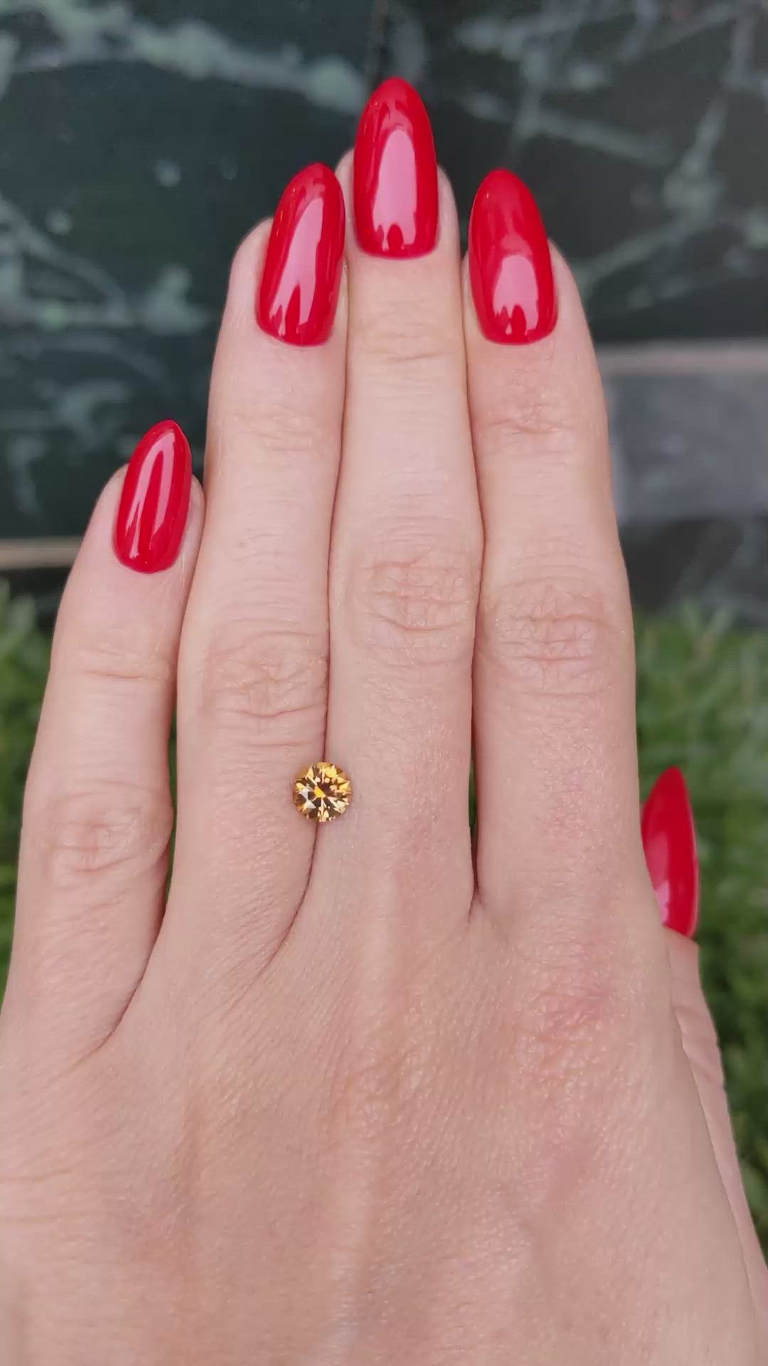 0.84 Ct. Orange Sapphire from Montana Size Video