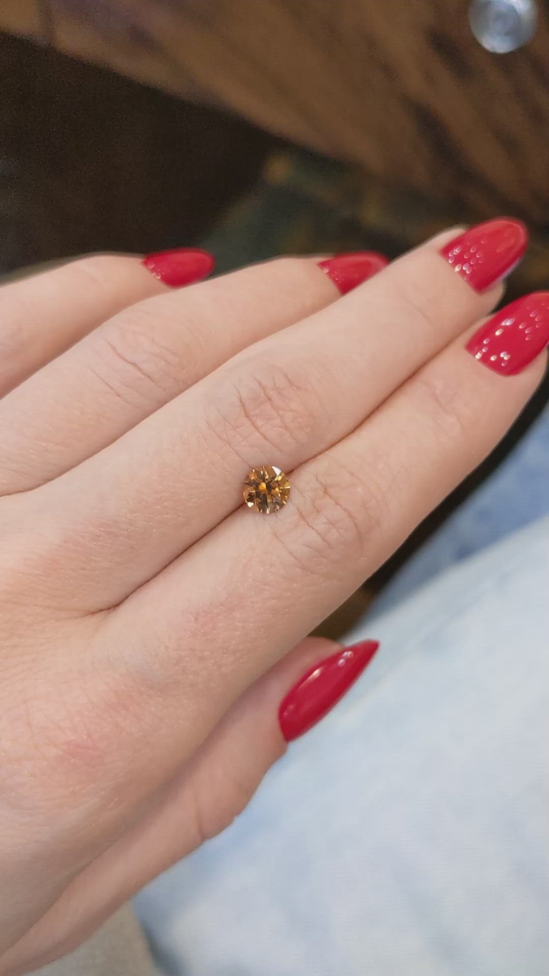 0.84 Ct. Orange Sapphire from Montana Size Video