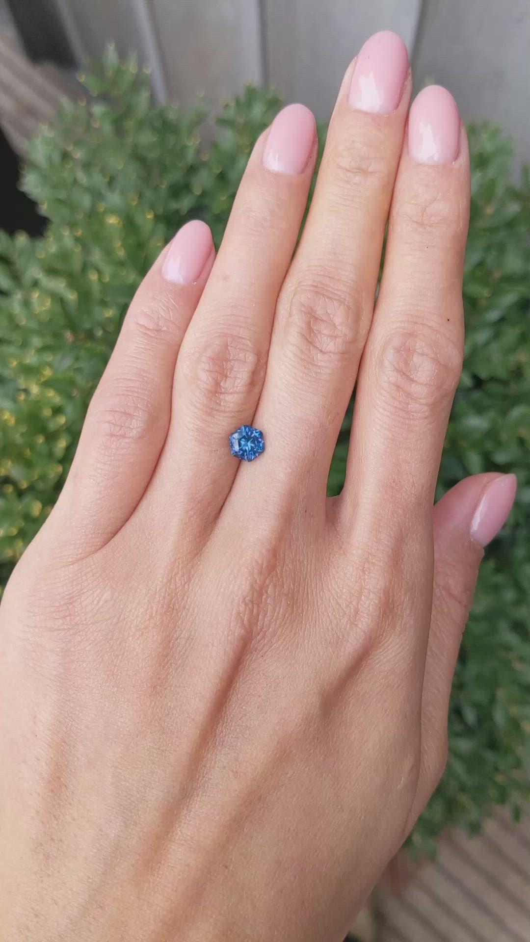 1.13 Ct. Greenish Blue Sapphire from Montana Size Video