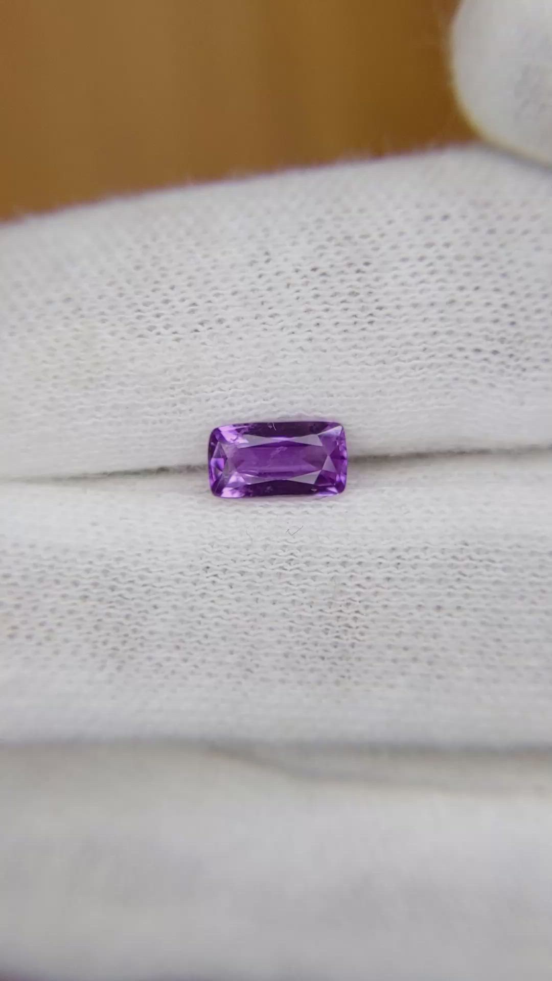 1.01 Ct. Purple Sapphire from Ceylon (Sri Lanka) Size Video